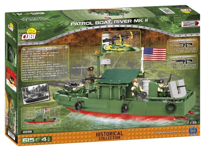 COBI 2238 Vietnam War Patrol Boat River MK II, 1:35, 615 k, 4 f