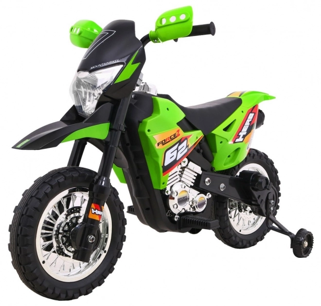 Dětské kolo Cross Battery vehicle Green + Assist wheels + LED sounds