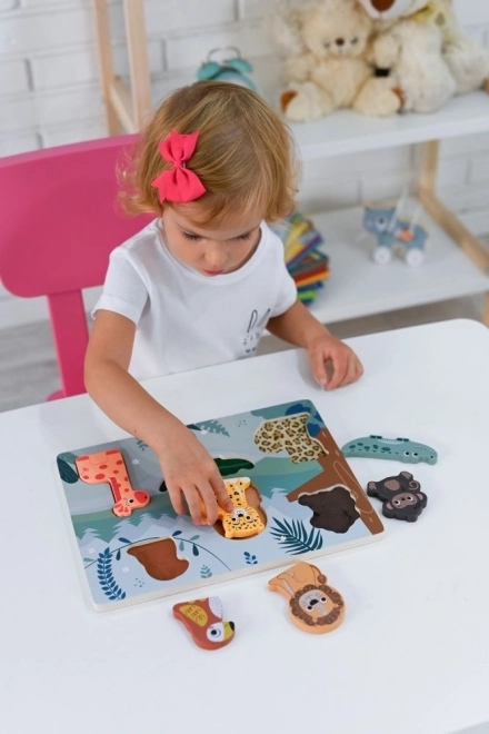3D hmatové puzzle Safari zvířata