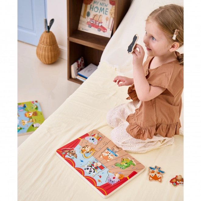 VIGA puzzle hrající zvířata