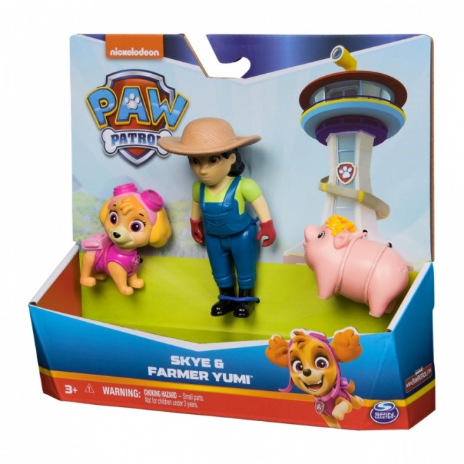 Sada figurek Psi Patrol Skye a farmářky Yumi