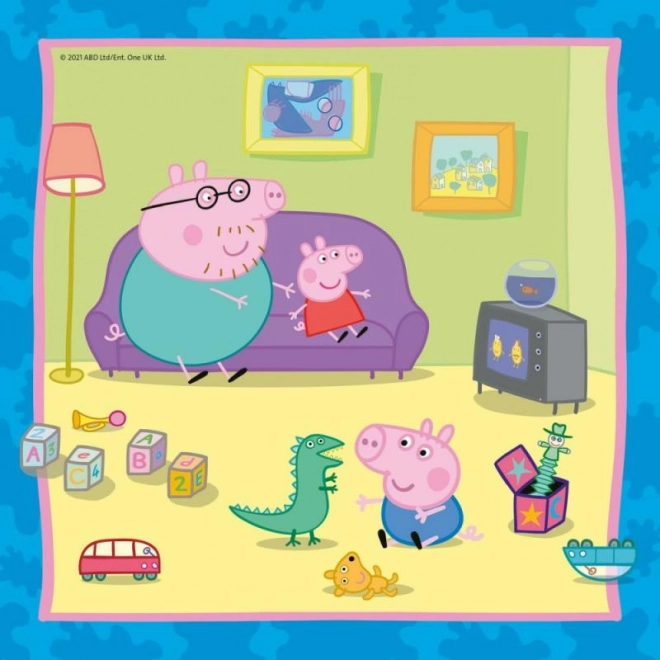 Puzzle Prasátko Peppa 3x49 dílků