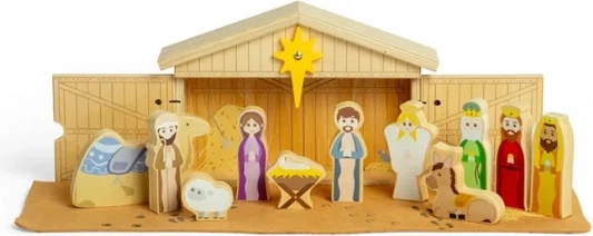 Bigjigs Toys Dřevěný Vánoční Betlém
