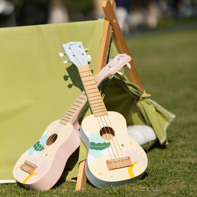Klasické svět dřevěné ukulele pro děti růžové