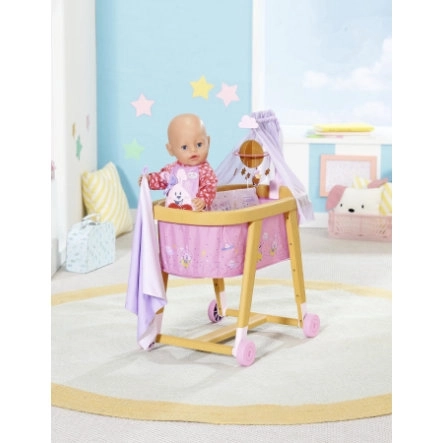 Postýlka na kolečkách pro panenku BABY born