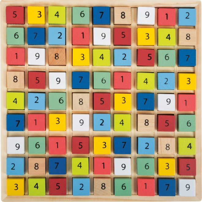 Small Foot dřevěné sudoku barevné kostičky