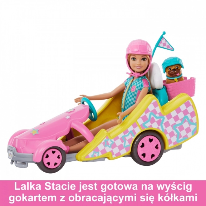 Panenka Barbie Stacie a filmové auto Gokart