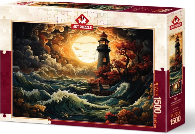 ART PUZZLE Puzzle Maják v bouři 1500 dílků