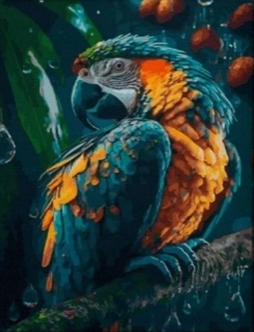 Diamantové malování Papoušek 30x40 cm