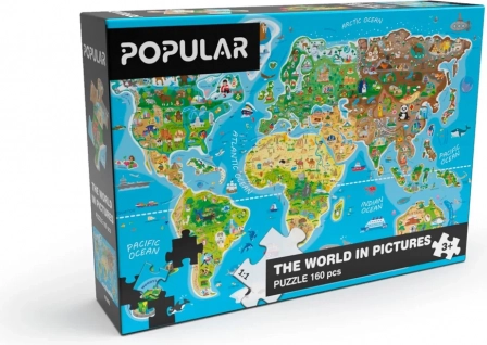 Puzzle mapa světa 160 dílků