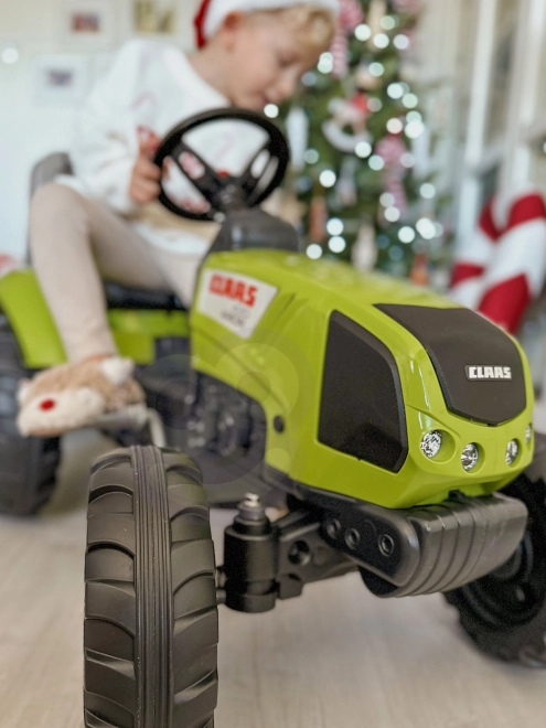 FALK Traktor šlapací Claas Arion 430 s vlečkou