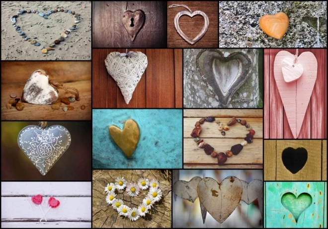 Puzzle koláž: Láska 1000 dílků