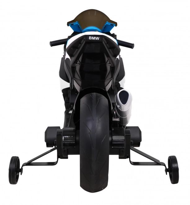 Dětská bateriová motorka BMW HP4 Bílá + pomocná kolečka + pomalý start + EVA + MP3 LED