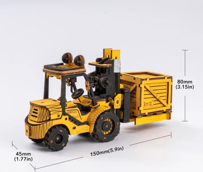 RoboTime dřevěné 3D puzzle - Vysokozdvižný vozík