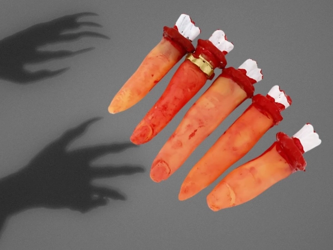 Useknuté prsty halloweenská dekorace
