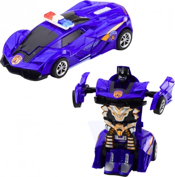 Auto robot 2v1 sportovní policejní vůz