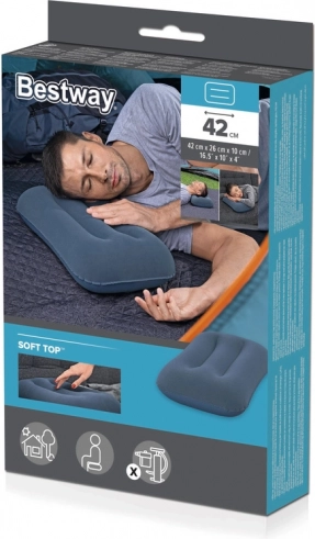 Nafukovací velurový polštář Bestway 42 cm