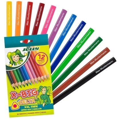 Velké trojúhelníkové pastelky X-Big Delta 12 barev
