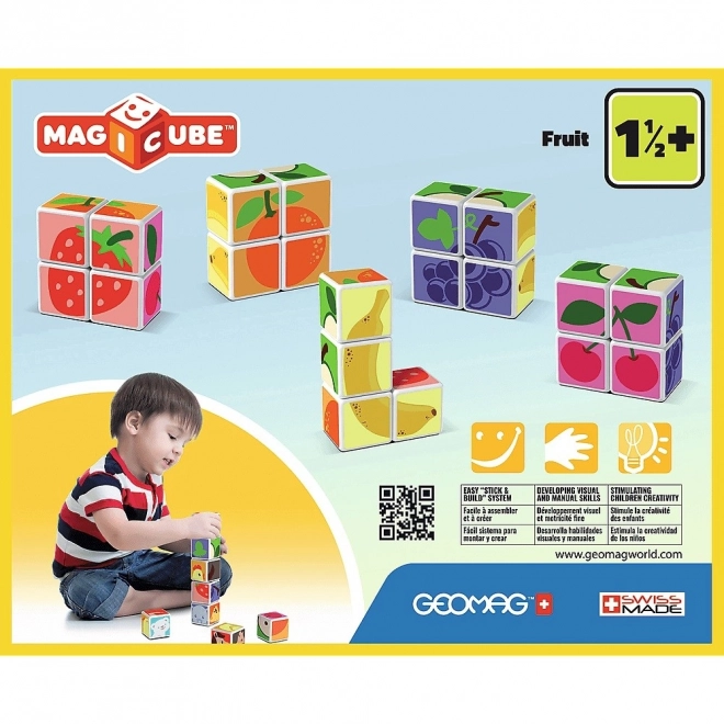 GEOMAG Magnetické kostky Magicube Ovoce