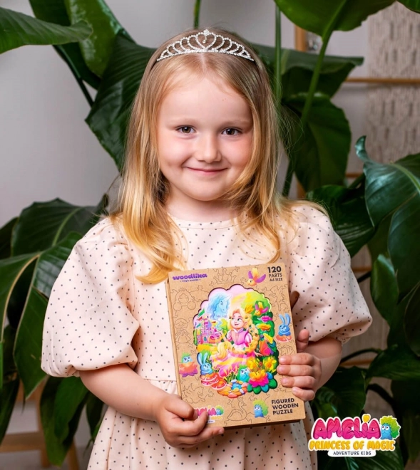 DŘEVĚNÉ BAREVNÉ PUZZLE - Amelia Princess of Magic