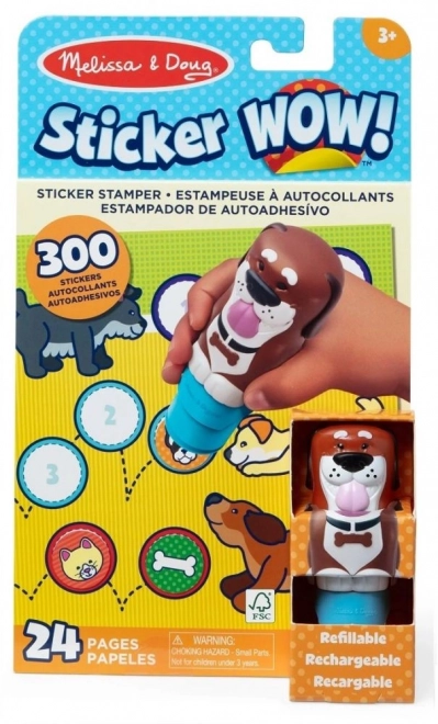 Sticker Wow - Interaktivní knížka a razítko s nálepkami - Pes
