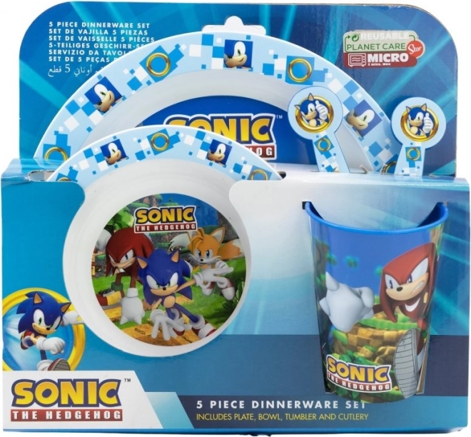 Dětská jídelní sada Sonic 5v1
