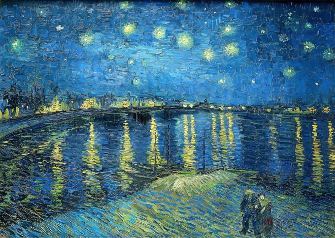 Puzzle Hvězdná noc nad Rhonou 1000 dílků