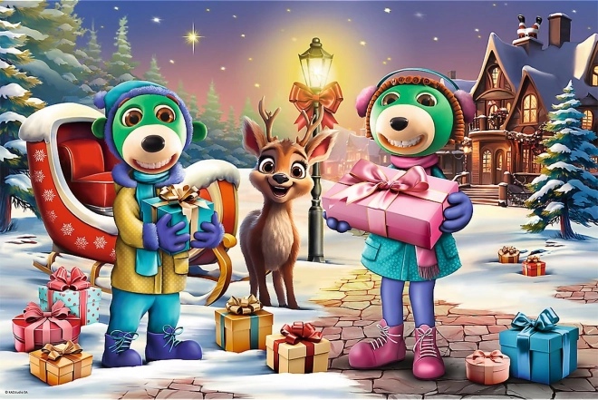 Puzzle TREFLÍCI Zimní čas MAXI 24 dílků