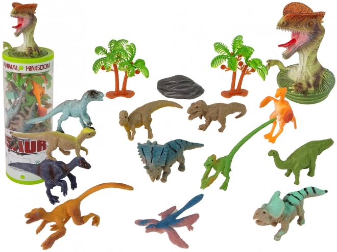 Sada Zvířata Dinosauři Figurky 12ks. Příslušenství v tubě