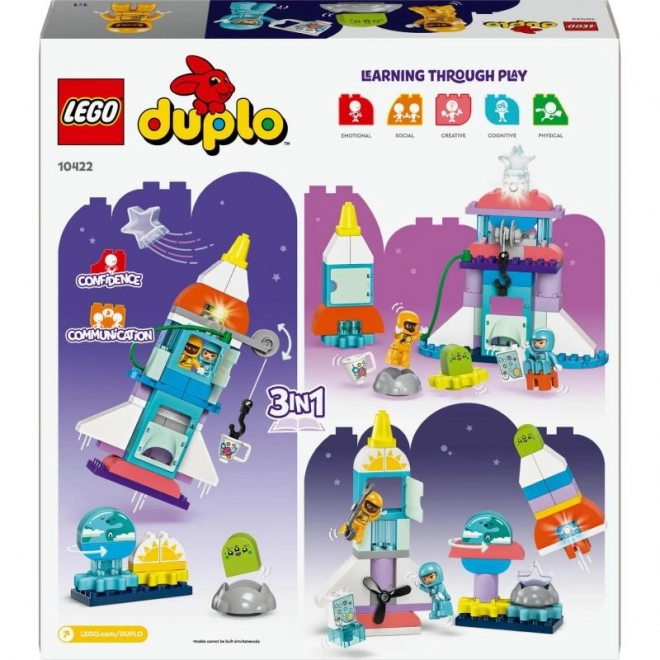 LEGO® DUPLO® 10422 Vesmírné dobrodružství s raketoplánem 3 v 1
