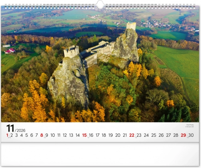 Nástěnný kalendář Panoramata Česka 2026