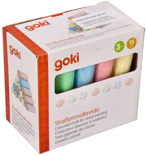 Barevné chodníkové křídy Goki