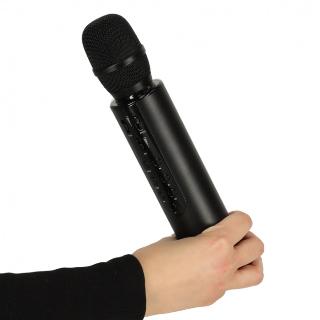 Bezdrátový mikrofon na karaoke Bluetooth černý – Černý