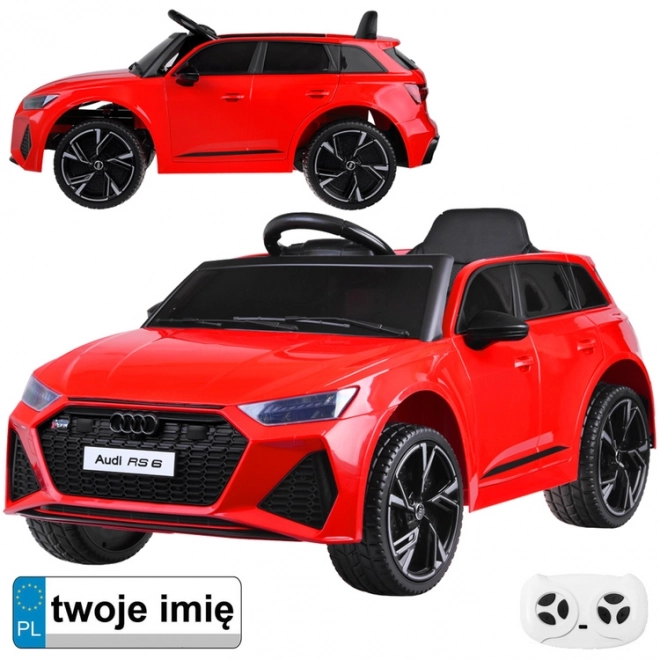 Elektrické auto pro děti Audi RS 6 – Červená