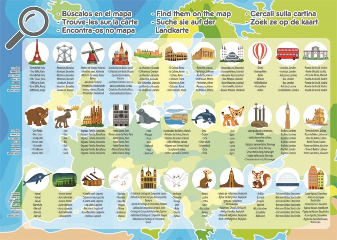 Educa puzzle Mapa Evropy 150 dílků