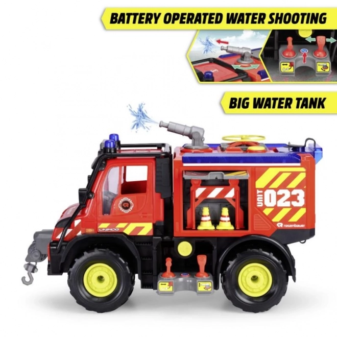 Hasičské auto Mercedes-Benz Unimog U530 s efekty