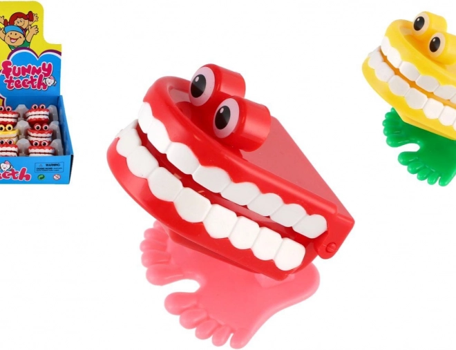 Skákací natahovací zuby 5 cm, různé barvy