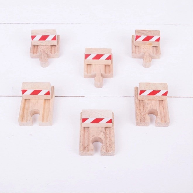 Sada dřevěných nárazníků Bigjigs Rail