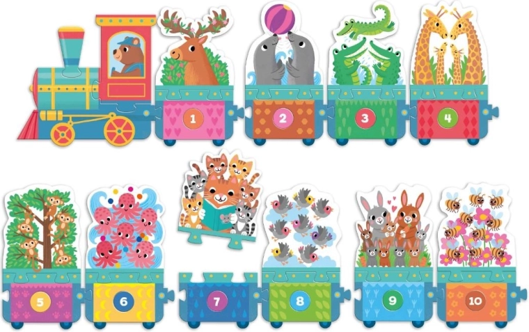 Naučný vláček s čísly 1–10