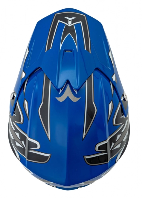 Motocyklová helma enduro modrá střední
