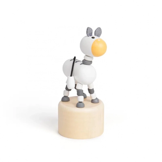 Dřevěné mačkací zvířátko Zebra Safari od Bigjigs Toys