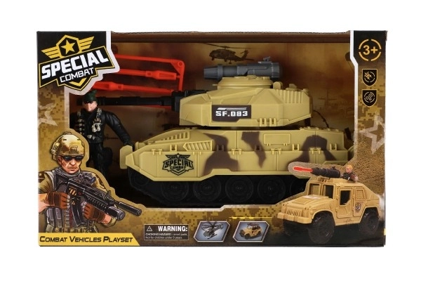 Plastový tank s vojákem na volný chod