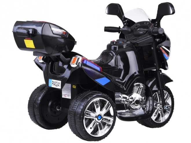 Dětský sportovní motocykl s barevným LED osvětlením – Černá