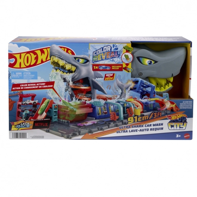 Město Hot Wheels Ultra Myčka Žralok