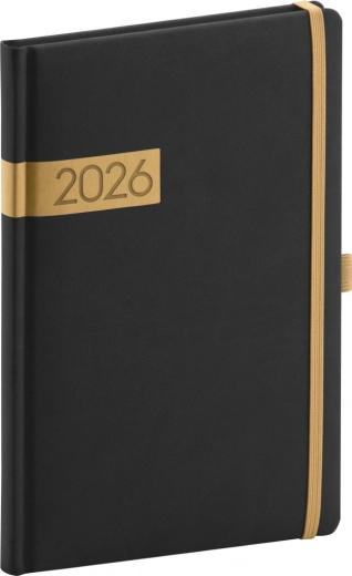 Notique Týdenní diář černo-zlatý 2026