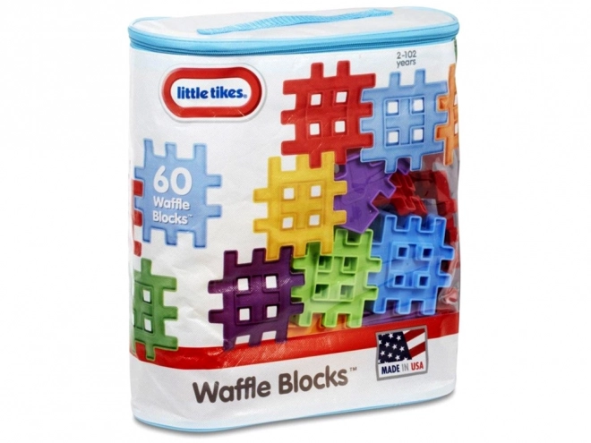 Little Tikes kreativní barevné kostky Wafle 60 ks s taškou