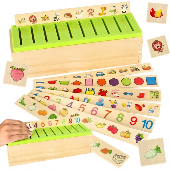 Dřevěná Montessori vzdělávací třídička