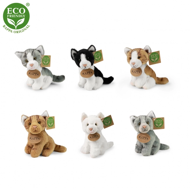 Plyšová kočka 14 cm sedící ECO-FRIENDLY