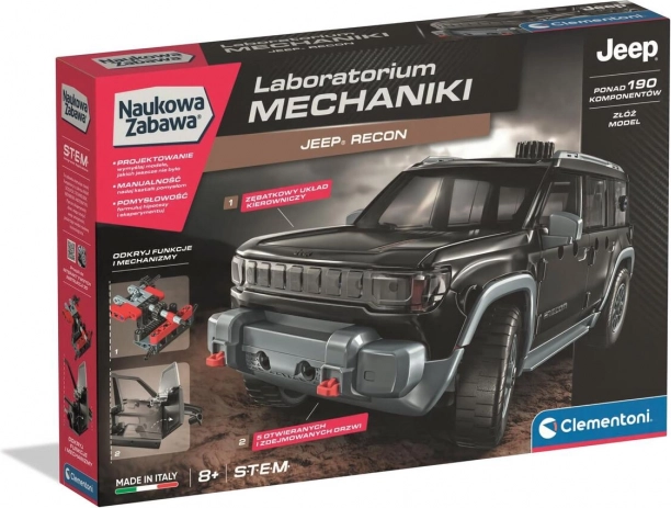 laboratorium mechaniky – stavebnice jeep recon od clementoni