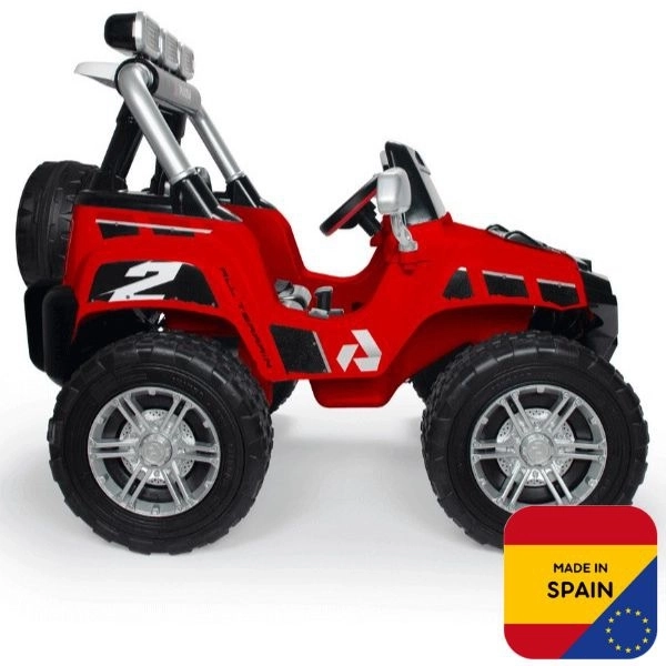 Dvouosobové elektrické auto Monster 24V Červené s LED